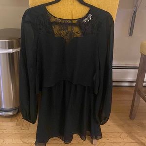 BCBG Little Black Lace Dress